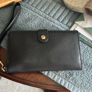 Coach Black Leather Wristlet Wallet